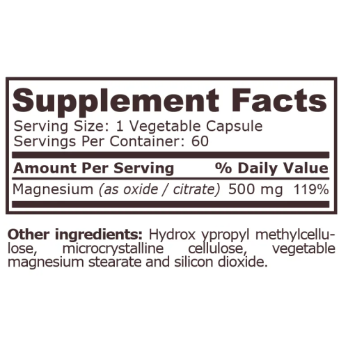 PURE NUTRITION - MAGNESIUM COMPLEX - 60 Vegetable Capsules - 1